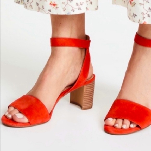Madewell Claudia Strappy Suede Heels Size